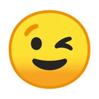😉 e05d94a8 Emoji, Occhiolino, Giallo, Faccia telegram sticker