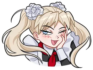 😉 4cf7a525 anime, manga, cartoon, maid, blond, cute telegram sticker