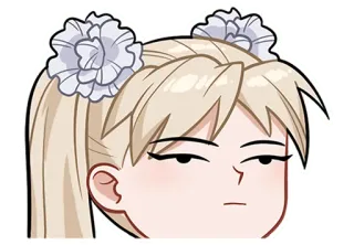 ❓ c49a3a82 anime, girl, character, sticker, facial expression, smug telegram sticker