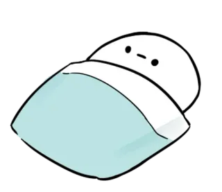 🥚 230a1012 นอน, เตียง, การ์ตูน, น่ารัก, ง่วง, ผ่อนคลาย telegram sticker