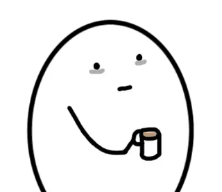 🥚 50fc64d6 ไข่, กาแฟ, การ์ตูน, น่ารัก, ขี้เกียจ, เครื่องดื่ม, มินิมอล telegram sticker