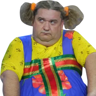 🤨 636ce062 man, crossdressing, grappig, kostuum, portret telegram sticker