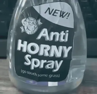 👐 ff9af521 NEW!
Anti HORNY Spray
(go touch some grass) Anti horny, Semprotan, Lucu, Meme, Unik telegram sticker