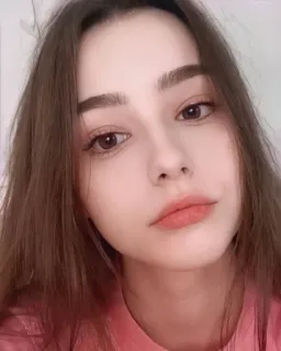 ⭐ 357ce84f 인물사진, 여자, 얼굴, 소녀, 미인, 흑발 telegram sticker