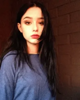 ⭐ 64077995 여자, 갈색 머리, 인물 사진, 소녀, 아름다움, 젊은, 모델 telegram sticker