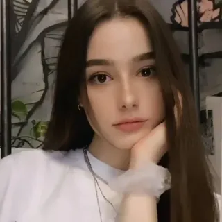 ⭐ be96bfdc 여자, 인물사진, 소녀, 미인, 여성, 갈색머리, 사람 telegram sticker