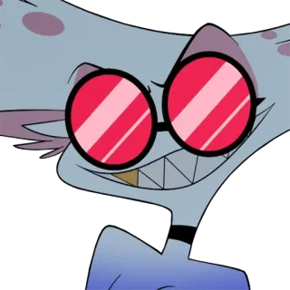 😎 7342b3ca Angel Dust Hazbin Hotel 卡通, 角色, Hazbin Hotel, Angel Dust telegram sticker