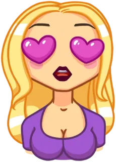 😍 5683f261 Ojos de corazón, Emoji, Amor, Lindo, Sticker, Dibujo animado telegram sticker