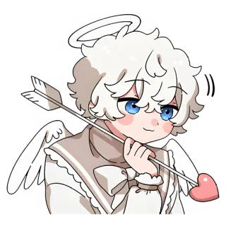 🏹 46475a84 Cupid Cupid, Malaikat, Cinta, Panah, Hati, Kawaii, Lucu telegram sticker