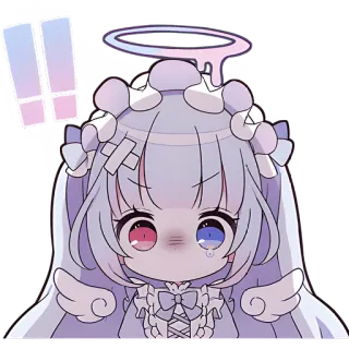 😠 2121c18d anime, girl, sticker, chibi, crying, cute telegram sticker