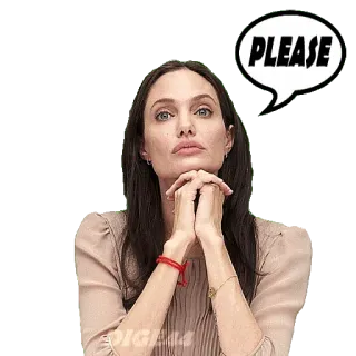🙏 f4f05c2b PLEASE 请求, 女人, 演员, 名人, 请 telegram sticker