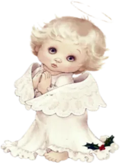 🙏 82902695 angelo, cherubino, agrifoglio, natale, ali, aureola, bambino telegram sticker