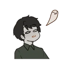 😅 11f059f9 Dibujo animado, Fantasma, Anime, Triste, Fantasma, Flotando, Personaje telegram sticker