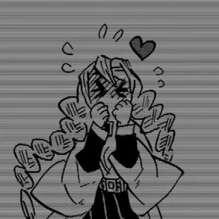 💗 06bd6ea2 Mitsuri Kanroji Demon Slayer Аниме, Сердце, Милый, Манга, Клинок, рассекающий демонов telegram sticker