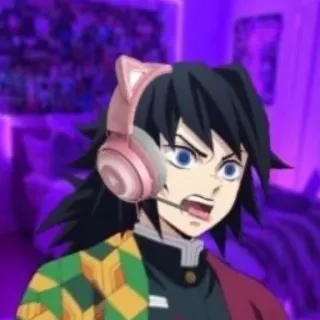 Клинок, рассекающий демонов telegram stickers