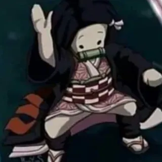 🥳 4b7d0dd5 Nezuko Kamado Demon Slayer Аниме, Нэдзуко, Демон, Манга, Кавай, Чиби telegram sticker