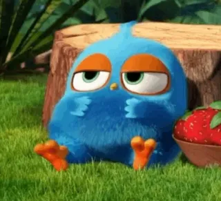 🥰 28330095 vogel, süß, blau, cartoon, tier telegram sticker