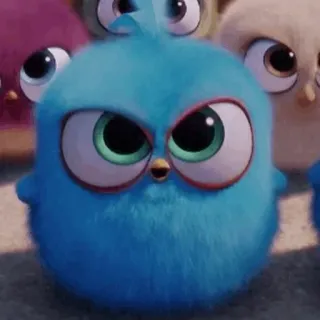 😡 e7fca5cb Vogel, blau, süß, Tier telegram sticker