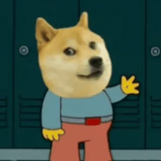 👋 06efa303 doge, 강아지, 밈, 만화, 웃긴, 시바견 telegram sticker