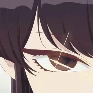 🤠 a85d1c8c anime, mata, close-up, rambut cokelat telegram sticker