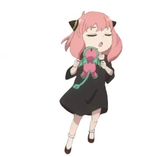 💃 05a1ff5b Anya Forger Spy x Family Anime, Spy x Family, Anya Forger, Leuk, Cartoon, Manga, Chibi telegram sticker