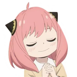 😌 0f72207f Anya Forger Spy x Family Anime, Spy x Family, Anya Forger, Leuk, Cartoon, Roze haar telegram sticker