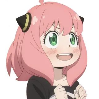 😃 2a2034a2 Anya Forger Spy x Family Anime, Cartoon, Kind, Schattig, Meisje, Spy x Family, Anya Forger, Lachend telegram sticker
