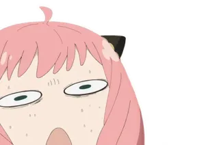 😨 30d507eb Anya Forger Spy x Family anya, spy family, anime, geschrokken, beschaamd, forger telegram sticker