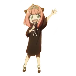 👋 39707323 Anya Forger Spy × Family anime, Anya Forger, Spy x Family, schattig, cartoon telegram sticker