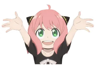 🤗 3fc8226c Anya Spy x Family anya, anime, spy x family, cartoon, schattig telegram sticker