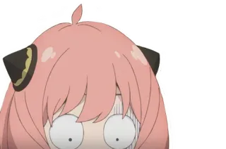 😶 4a81c3fa Anya Forger Spy × Family Anime, Cartoon, Fanart, Schattig, Illustratie, Roze haar, Geschrokken, Spy Family telegram sticker