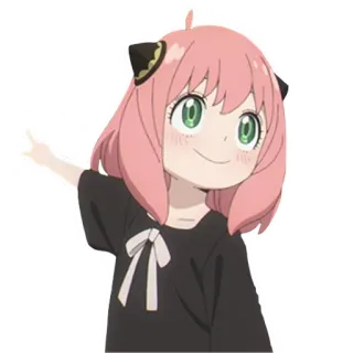 😊 561ef88a Anya Forger Spy × Family Anime, Spy Family, Anya Forger, schattig, cartoon, manga, personage telegram sticker
