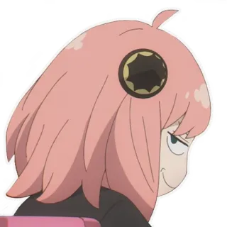 😏 85b71035 Anya Forger Spy x Family Anime, Personage, Spy x Family, Anya Forger, Grappig, Zelfgenoegzaam, Sticker telegram sticker