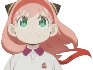 😎 c09a4671 Anya Forger Spy × Family anya, anime, spy family, forger, roze haar, groene ogen telegram sticker