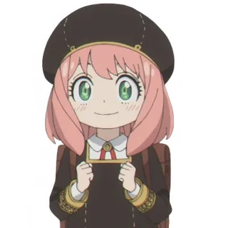 🙂 c2d930f8 Anya Forger Spy x Family anime, spy x family, anya forger, cartoon, meisje, schattig telegram sticker