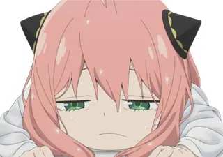 😟 f11e7304 Anya Forger Spy x Family anime, Spy x Family, Anya Forger, schattig, cartoon telegram sticker