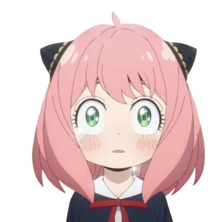 😭 fe786c9d Anya Forger Spy x Family Anime, Spy x Family, Anya Forger, Cartoon, Schattig, Roze haar telegram sticker