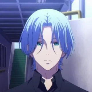 ➿ ed65d58b Langa Hasegawa SK8 the Infinity アニメ, 漫画, キャラクター, 青髪, ランガ, SK8 the Infinity telegram sticker