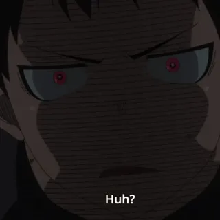 ⁉ 1cee795f Huh? anime, manga, huh, confused, expression telegram sticker