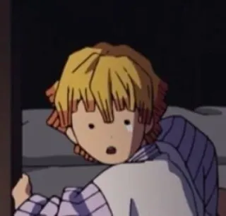 🥺 1da6b4a4 Zenitsu Agatsuma Demon Slayer anime, demon slayer, zenitsu, funny, character, manga telegram sticker