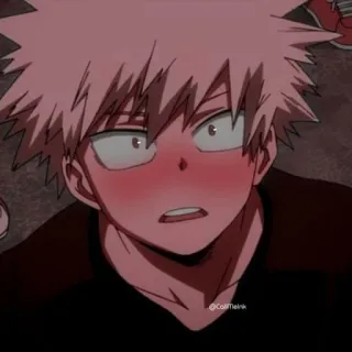 🤗 32d481bd Bakugo My Hero Academia anime, bakugo, my hero academia, mha, blush telegram sticker