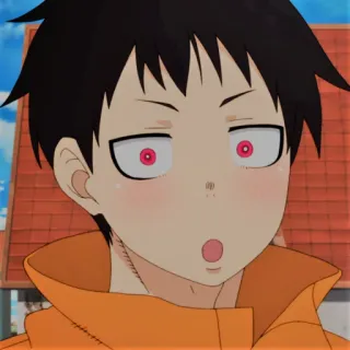 😲 73d9e587 Shinra Kusakabe Fire Force anime, fire force, shinra kusakabe, shocked, surprised telegram sticker