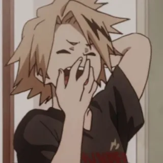 🥱 7e816331 Denki Kaminari My Hero Academia anime, my hero academia, denki kaminari, cartoon, sticker, sleepy telegram sticker