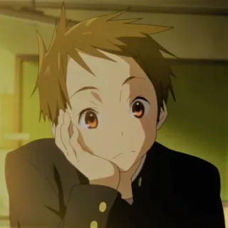 🤔 9cfa4ebe anime, character, boy, illustration, portrait, school uniform telegram sticker