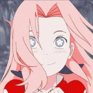 🤩 a4178e6c Sakura Naruto anime, cartoon, sakura, naruto, funny face, cute, anime girl telegram sticker