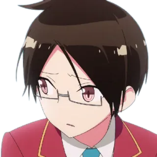 😉 83824539 애니메이션, 소년, 안경, 캐릭터, 남자, 학생 telegram sticker