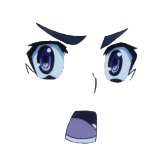 😮 20a4be09 Anime, Wajah, Mata, Ekspresi, terkejut, Mulut telegram sticker