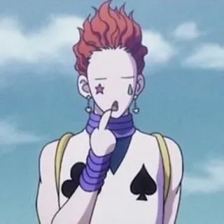 🤡 34fc989b Hisoka Hunter x Hunter anime, manga, hisoka, hunter x hunter, personnage, doigt whatsapp sticker