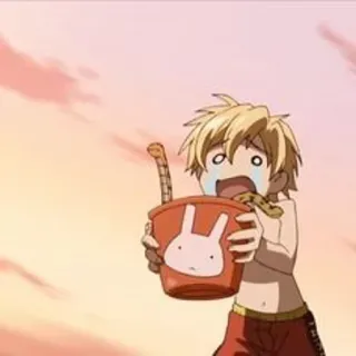 🥺 9ba2abb9 animé, effrayé, serpent, seau, enfant whatsapp sticker