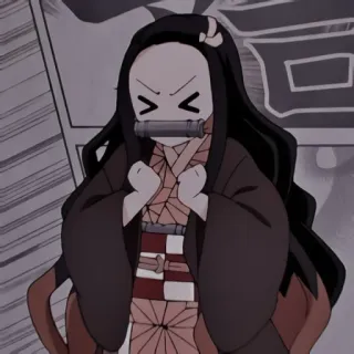 😖 25a2c12d Nezuko Kamado Demon Slayer Anime, Nezuko, Demon Slayer, Manga, Słodkie, Kreskówka, Postać telegram sticker